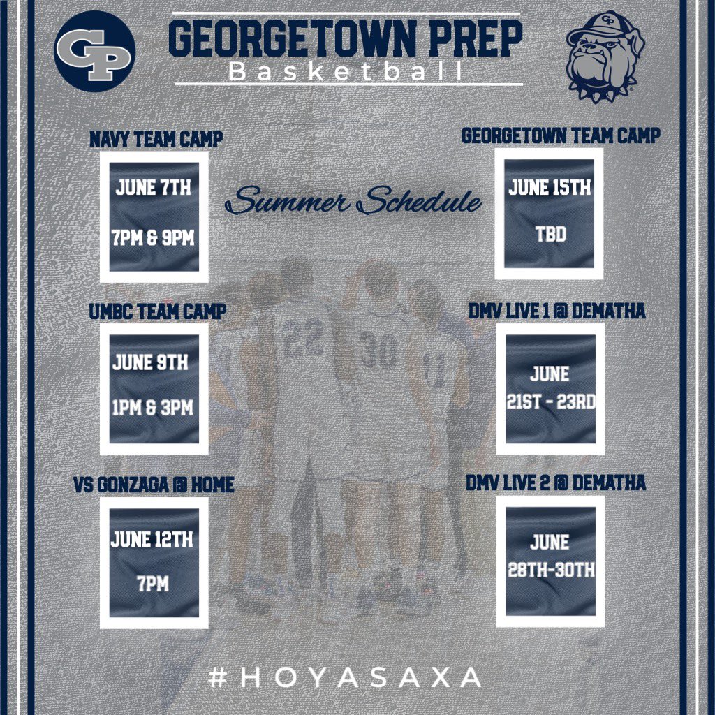 Failing to prepare is preparing to fail 🗣️
It will be a quick summer but looking forward to watching our guys work and grow! #HoyaSaxa