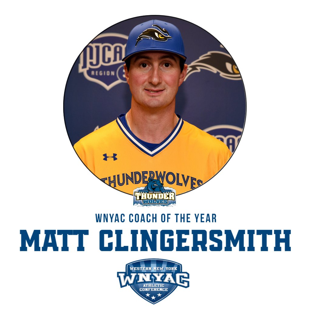 SUNY Niagara Thunderwolves (@ncthunderwolves) on Twitter photo BASE: Congrats to <a href="/NiagaraTwolves/">SUNY NIAGARA BASEBALL</a> coach <a href="/MClingersmith/">Matt Clingersmith</a> for being named WNYAC Coach of the Year! #RollWolves ⚾️🐺💪 BASE: Congrats to <a href="/NiagaraTwolves/">SUNY NIAGARA BASEBALL</a> coach <a href="/MClingersmith/">Matt Clingersmith</a> for being named WNYAC Coach of the Year! #RollWolves ⚾️🐺💪