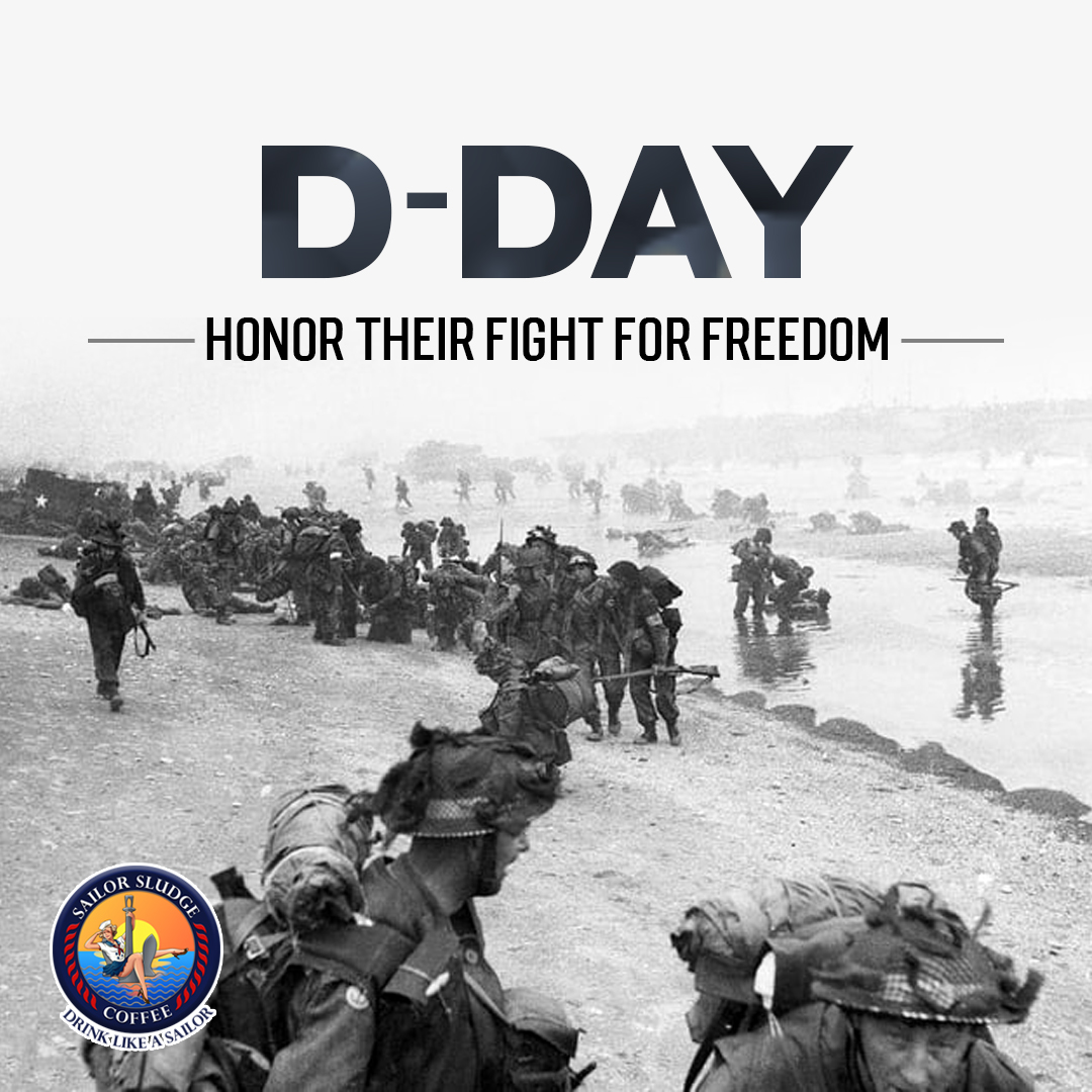 CoffeeSludge's tweet photo. Raise a mug to D-Day heroes. Their courage fuels our passion. #DDay #SailorSludgeCoffee #HonorTheBrave https://t.co/RUiVWMCtQq