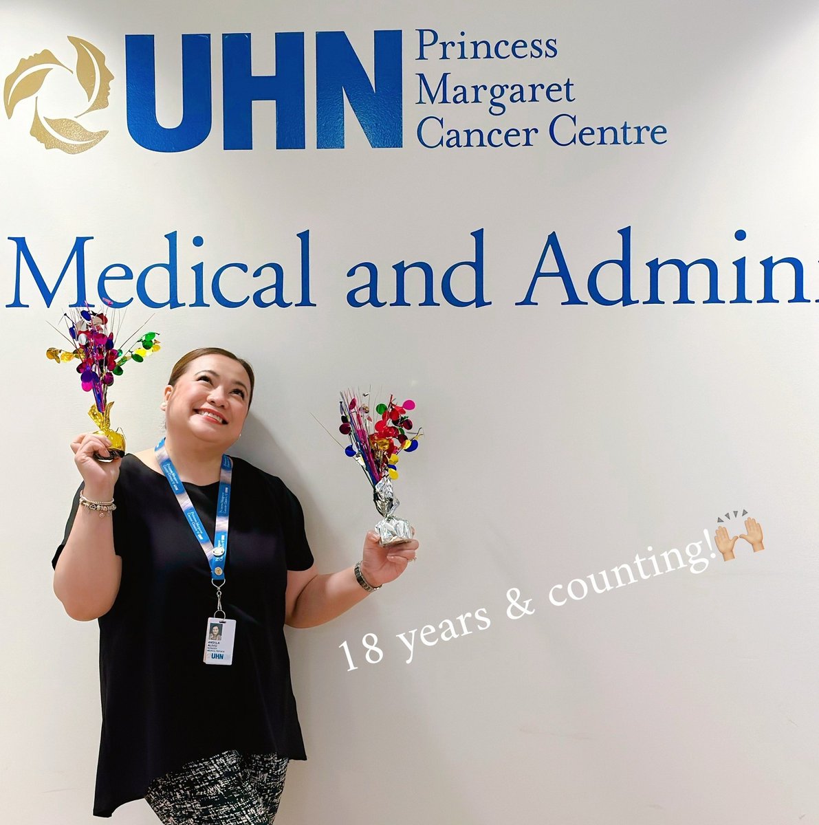 Celebrating 18yrs  <a href="/pmcancercentre/">Princess Margaret Cancer Centre</a> has been a remarkable journey filled w/ invaluable experiences &amp; cherished memories!Thanks for the countless opportunities &amp; to the exceptional colleagues, mentors &amp; leaders who have made each moment meaningful &amp; rewarding! 🙏🏼😊#WorkAnniversary