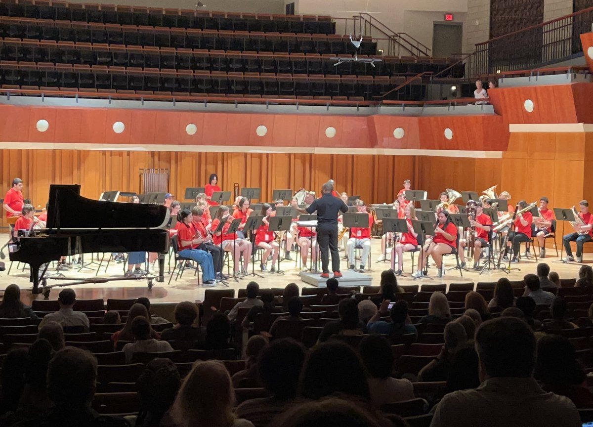 OCMSBands's tweet photo. Proud of the work all of our Oconee students did this week as part of the annual UGA Summer Music Camp - wonderful performances this afternoon! https://t.co/VEoOKVBUYd