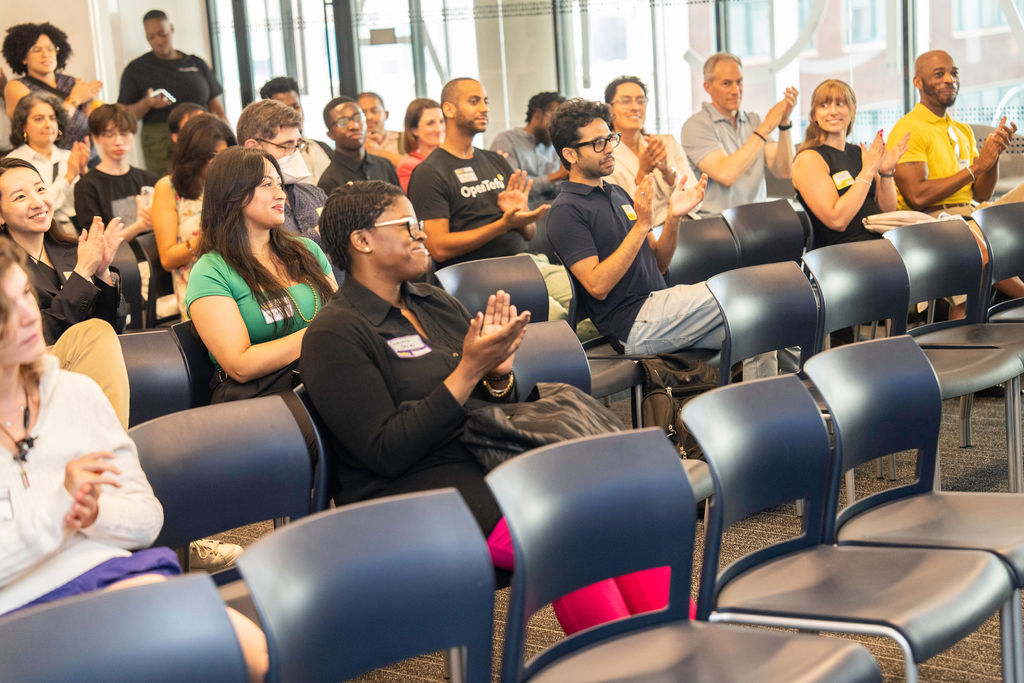 Hack_Diversity's tweet photo. #HackDiversity was in full force for #NYTechWeek! ๐ฝ We dug into the longstanding debate: does AI eliminate or amplify bias in hiring? TY to our panelists:
๐ Daniel Nissani, @Salesforce
๐ Ramya Kamalanathan, @CushWake
๐ Cherae Robinson, @Flybridge
๐ Luis Jorge, Hack.Diversity https://t.co/uMT3WfKhyz