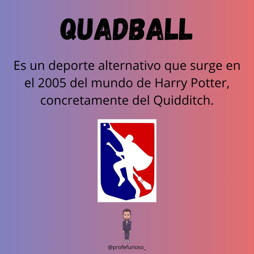 profefurioso_'s tweet photo. El último deporte alternativo del 𝗚𝗥𝗨𝗣𝗢 𝟴 del #TAPADA #Edufis es el 𝗤𝗨𝗔𝗗𝗕𝗔𝗟𝗟.
Hilo con información del mismo para practicarlo desde #EducaciónFísica 🧵👇 https://t.co/Z6kulm8a1F