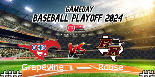 TexasUILUpdate's tweet photo. Rouse vs Grapevine🚨⚾️Baseball Playoff🚨
📺Live On: https://t.co/jhd1sVVd3g
 today @ 7pm.
@Gvinebaseball @Grapevine_HS @GHSMustangSB  @GCISD_Athletics @RyanLWilliams9 @BoozerBrady @ghs_onemustang @ChrisLaneyGHS @rouse_baseball @RouseHSRaiders @RouseHighSchool @Rouse_Softball https://t.co/4XOuW5zi72