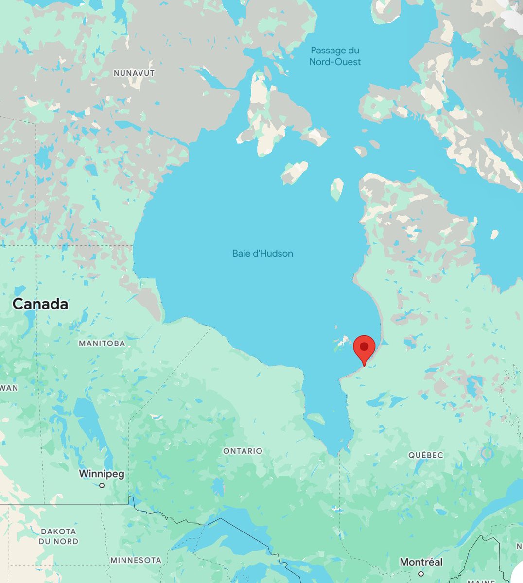Exceptionally high temperatures in NW #Quebec, near the Hudson Bay!

🌡34.9°C Kuujjuarapik, new monthly record since 1926 (previous: 33.9°C in 1989). Still preliminary.

➡️ Even more incredible, this is the highest temperature of 2024 in #Canada, surpassing 33.9°C in Lytton, BC.