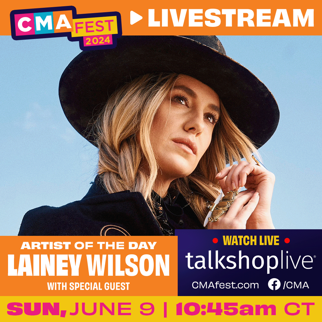 Lainey Wilson (@laineywilson) on Twitter photo If ya can't make it to <a href="/CountryMusic/">CMA Country Music</a> Fan Fair X on Sunday to catch my Artist Of The Day interview, tune in to <a href="/TalkShopLive/">TalkShopLive</a> starting at 10:45am CT! talkshop.live/watch/7EaTjQBQ… If ya can't make it to <a href="/CountryMusic/">CMA Country Music</a> Fan Fair X on Sunday to catch my Artist Of The Day interview, tune in to <a href="/TalkShopLive/">TalkShopLive</a> starting at 10:45am CT! talkshop.live/watch/7EaTjQBQ…