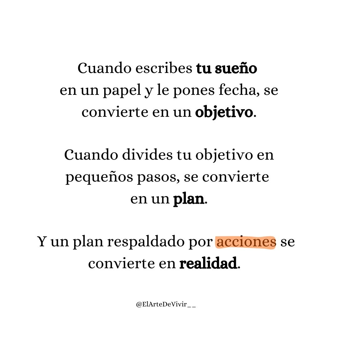 ElArteDeVivir__'s tweet photo. Sueño, objetivo, plan, realidad. https://t.co/t8qPbJnPV6