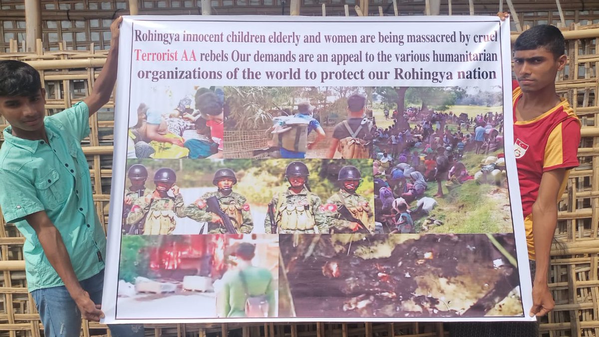 dyl_nurulamin's tweet photo. On the 06/June/2024

A demonstration was held in 🇧🇩 Bangladesh Refugee camp Rohingyas are demanding UN, OIC, ICC, ICJ, EU ,UK ASEAN, and the international community to protect the remaining Rohingya people from the ongoing second wave of genocide in Arakan State in Myanmar 🇲🇲. https://t.co/3miaDqvK1o