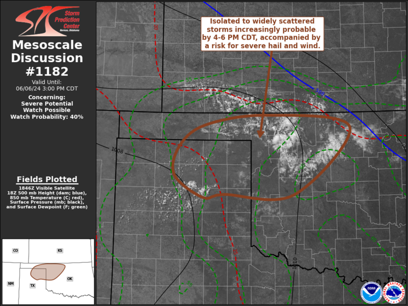 LimWeather's tweet photo. #SevereThunderstormWatch possible in NW #Oklahoma and NW #Texas esp #Woodward, #ElkCity, #WeatherfordOK, #ClintonOK, #Pampa, #Borger, #CanadianTX cities
#Wxtwitter #SevereWx #wxx #spc #hail #wind #txwx #okwx #Tornadoalley https://t.co/6FO2vlfue6