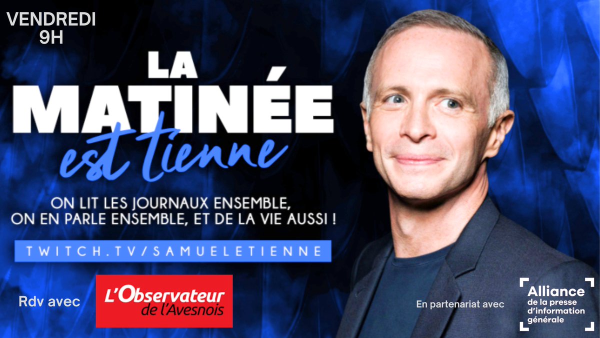 Comme on aime bien lire la presse écrite sur cette chaîne, on invite ceux qui la font : demain matin rdv avec un hebdomadaire régional, L'Observateur, fondé en 1834 (je le lis donc depuis le début). Bonne soirée à tous ! #collaborationcommerciale