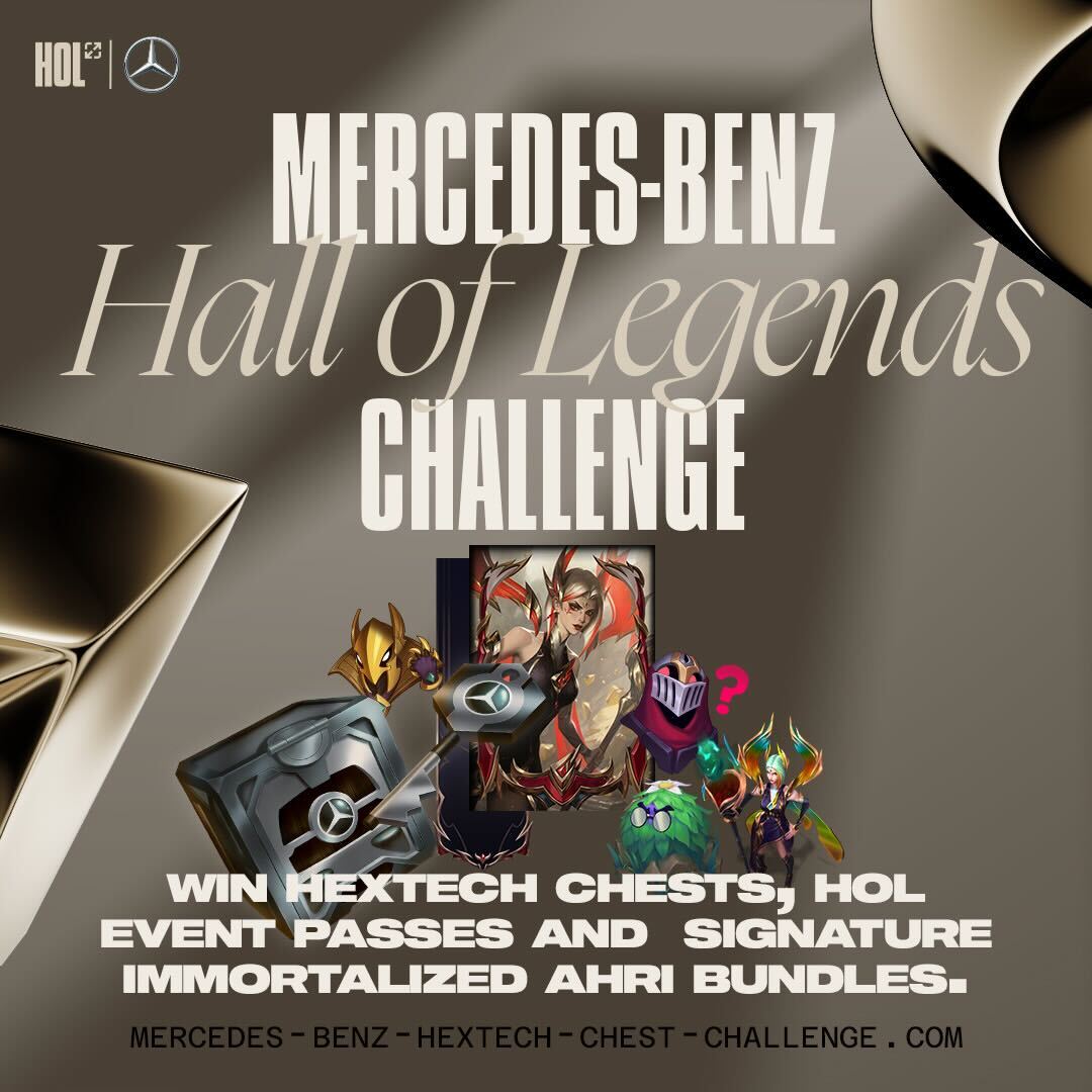 lolesports's tweet photo. Faker is being inducted as the FIRST ever member of the Hall of Legends, and Mercedes-Benz is celebrating in style! Participate in the @MercedesBenz Hall of Legends Challenge and win special prizes until June 12th!

Play now at https://t.co/95agfZiMuB https://t.co/icpnCGPywh