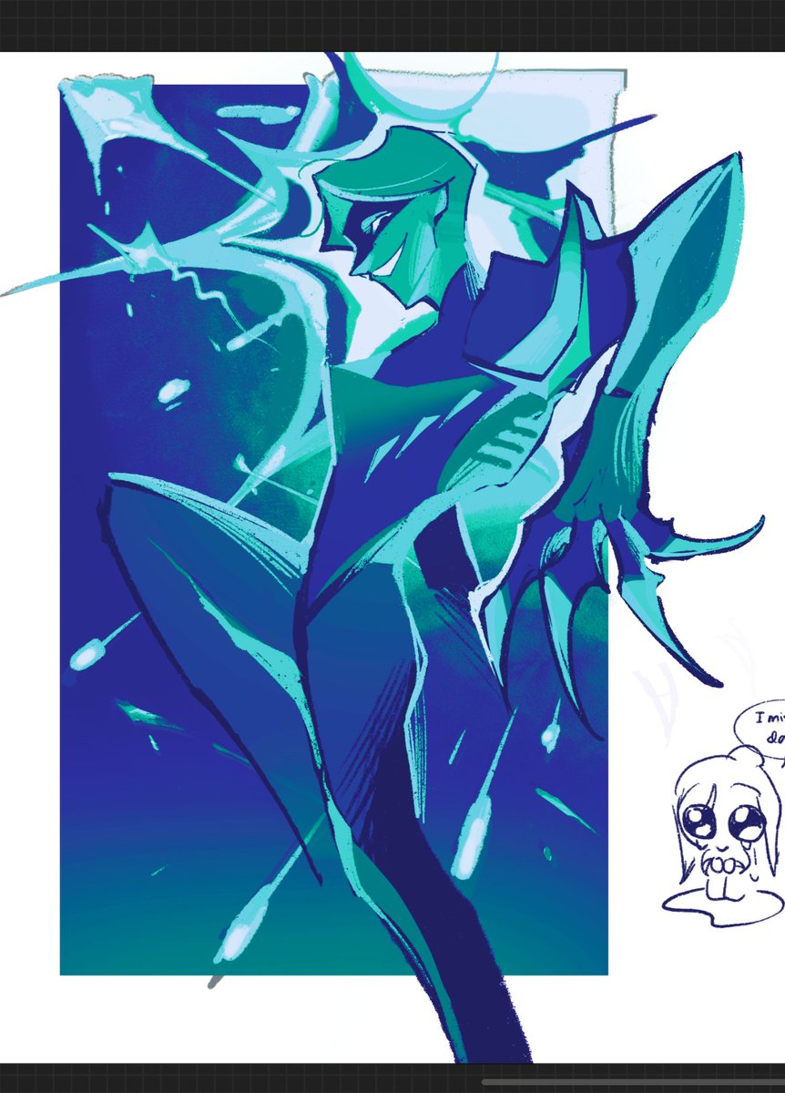 Doodles + style practice ft. Erobus from <a href="/HeartsofTitan/">Moving to Bluesky</a> ! I love the characters a lot, and Erobus is so shaped we stan. (Also ty for stream! :D)