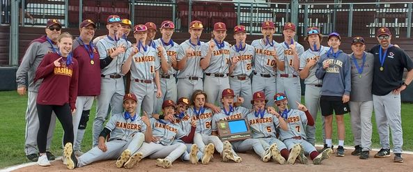Rangers take the Section 7AAAA Chip 2-1 over Anoka! Lotta time put in on the diamond, to see these guys put it into practice and succeed is special! Next up, see if we can't just make a State run!