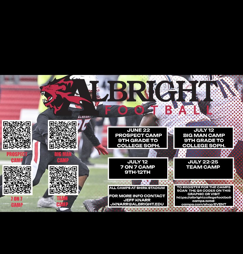 We are 16 days away from our first camp of the summer! Great opportunity to compete, develop, and be evaluated! #ACT #LionUp🦁 

…htcollegefootballcamps.totalcamps.com/shop/EVENT