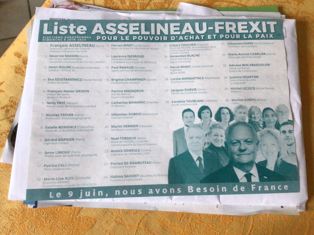 ClaireJardin1's tweet photo. Ceci est le bulletin de vote à mettre dans l'urne ! 
Ne vous trompez pas ! 
C'est simple, @f_asselineau est le seul candidat à avoir dénoncé le coup d'état de l'élection présidentielle de 2022 et la triche aux résultats !
Même Philippot à qui une dame posait la question lors d'un live du vendredi avait répondu que ce n'était pas un sujet et que bien sûr tout était ok ! 
Je n'ai aucun doute sur mon choix, j'ai tout étudié en long, en large et en travers ! 
J'ai de la sympathie et même des affinités dans d'autres camps mais pour ce scrutin donnez lui sa chance !
