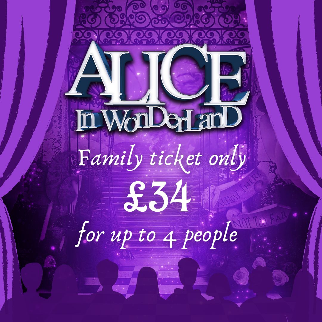 Enjoy a trip to Wonderland with our special Family Ticket for just £34. 🎩🐰👑♥️

📍 Coming to Central Studio, Basingstoke and Alton Assembly Rooms. 

🎟️ pumpkinpantos.co.uk/events

#Panto  #Basingstoke #Alton