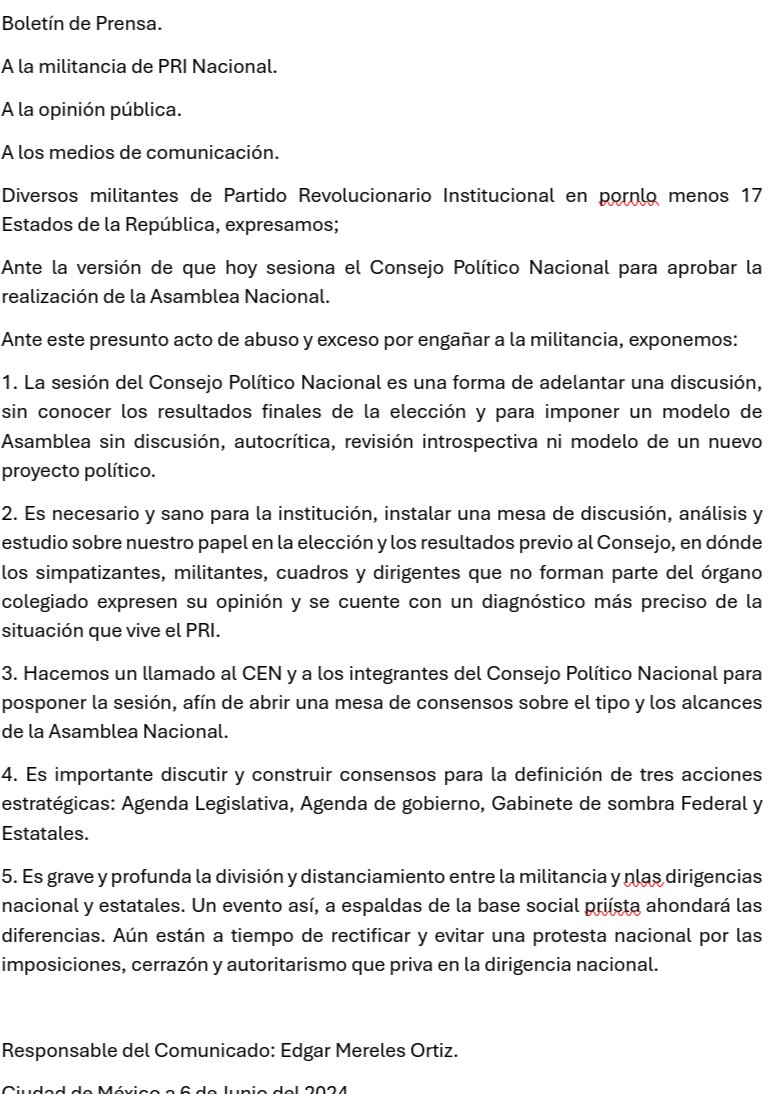 67_mereles's tweet photo. Despierten Militantes, Cuadros y Dirigentes del @PRI_Nacional.
@alitomorenoc No está llevando a la extinción.
@Pajaropolitico @lasillarota @brozoxmiswebs @Milenio @Excelsior @lajornadaonline @El_Universal_Mx @MVSNoticias @sdpnoticias @laoctava_tv @Notimex @889Noticias https://t.co/yP2s2Q7orF
