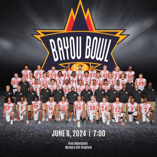 ClintStoerner's tweet photo. Honored to be associated with the best high school athletes in H-Town. Stoked to share the sideline with @coachb_ware &amp; @CoachKRHarrison &amp; staffs as an honorary coach of the 2024 @BayouBowlGHFCA East team this Saturday. 

Free admission, Barbers Hill HS @ 7 PM Saturday https://t.co/bQllsMI7aA