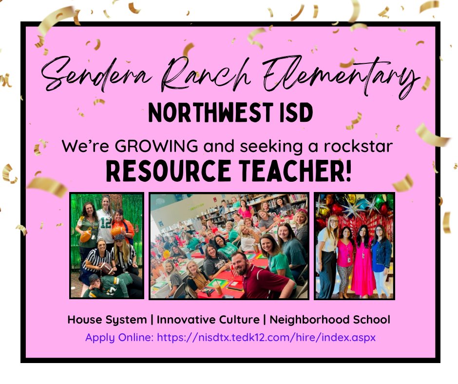 Dr. Sarah Thornell (@sarahthornelltx) on Twitter photo Calling all ROCKSTAR RESOURCE TEACHERS in the DFW area! 🎉 <a href="/NorthwestISD_HR/">NISD Human Resources</a> <a href="/ESCRegion11/">ESC Region 11</a> <a href="/iteachTEXAS/">iteachTEXAS</a> @sehdtamu <a href="/TOT_ACP/">Teachers of Tomorrow</a> Calling all ROCKSTAR RESOURCE TEACHERS in the DFW area! 🎉 <a href="/NorthwestISD_HR/">NISD Human Resources</a> <a href="/ESCRegion11/">ESC Region 11</a> <a href="/iteachTEXAS/">iteachTEXAS</a> @sehdtamu <a href="/TOT_ACP/">Teachers of Tomorrow</a>