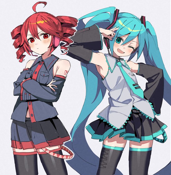 「aqua eyes twintails」 illustration images(Latest)