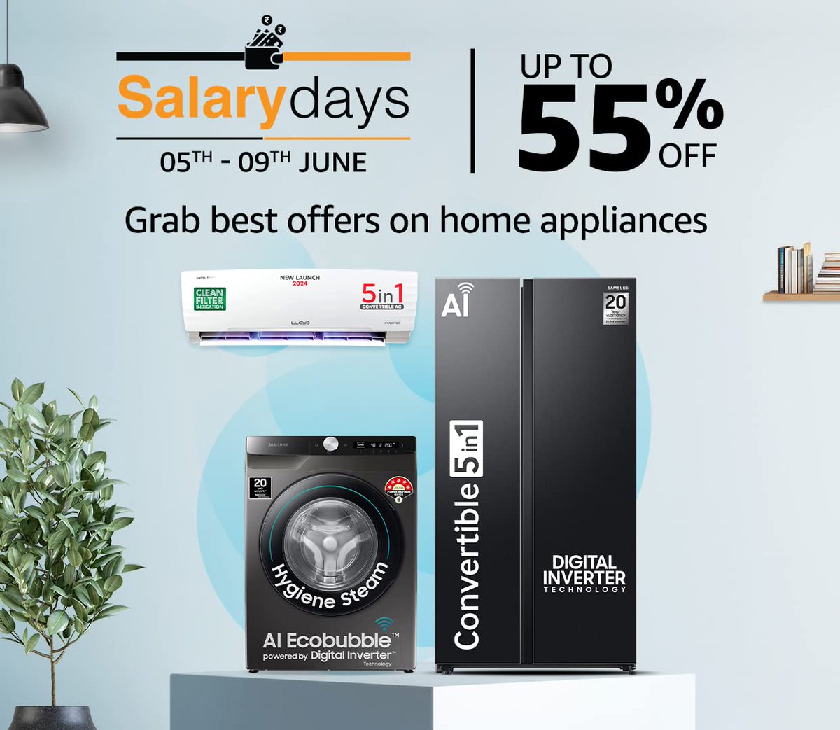 atyourservize98's tweet photo. 💸 Salary Days
⚡️Up to 55% Off
📣 Sale live till 9th June
- Grab best offers on Home appliances
Shop now 👉 https://t.co/sGVrWncODW

🌟 Clearance Store
⚡️Up to 65% Off
- Top brands with top deals on appliances
Shop now 👉 https://t.co/6eIKcDziS0 https://t.co/NisbDdkTDA