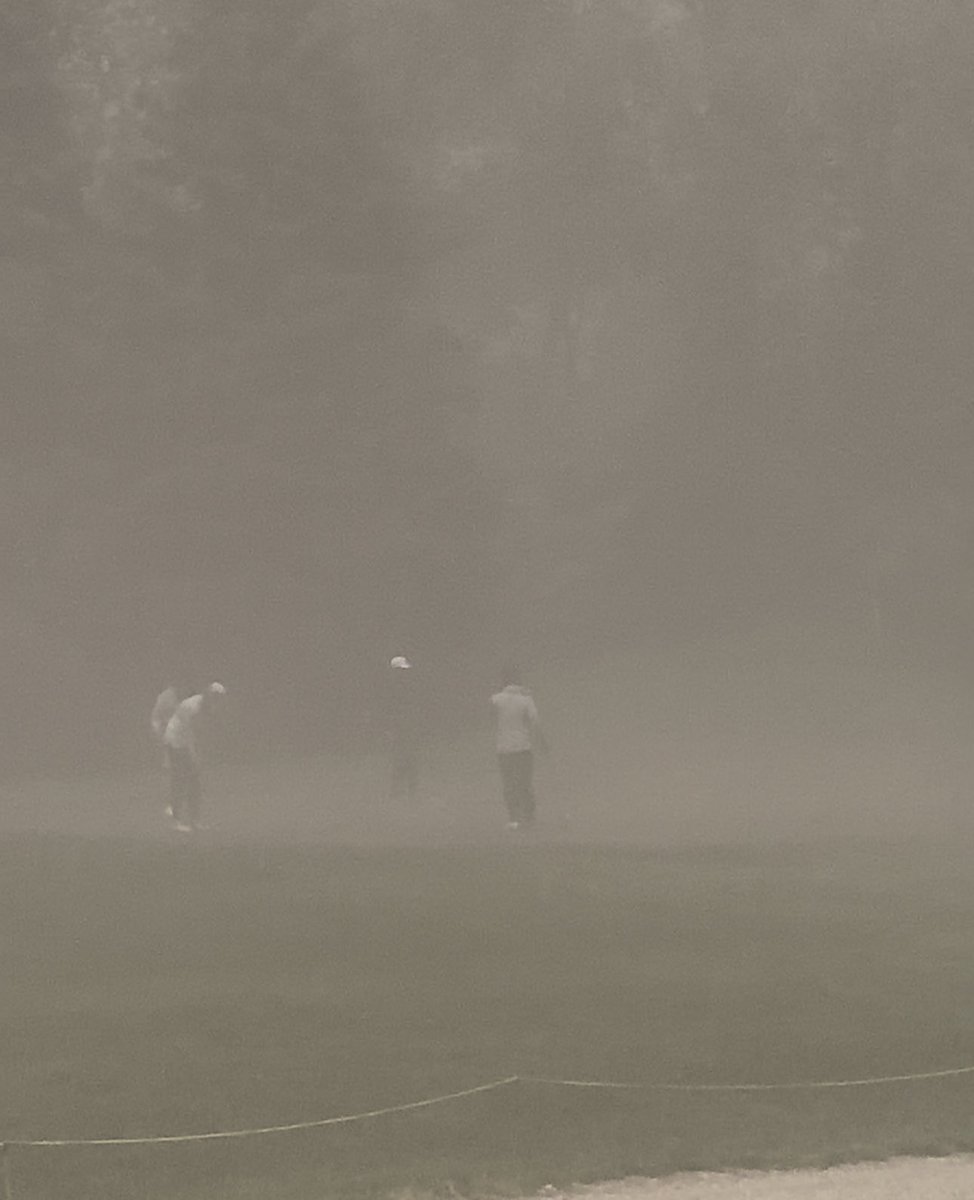 Current conditions at the ⁦<a href="/NDHSAA/">NDHSAA</a>⁩ State B in Carrington. Visibility of about 30 yards!
