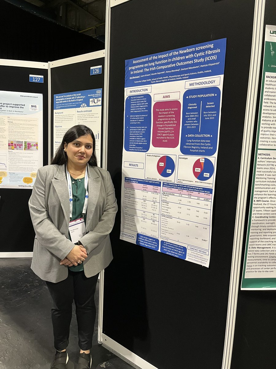 patriciaefitz's tweet photo. More #PhD research on respiratory function in children with #CF presented by @BhatnagarRini @ucd_sphpss at @ECFSConference in #Glasgow Funded by @hrbireland https://t.co/8qo15BvHnj