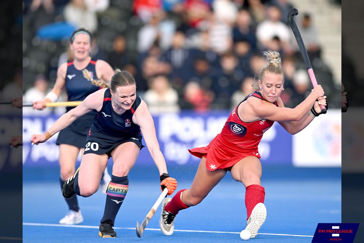In their final game of the 2023-24 @FIH_Hockey Pro League season, the No. 14 USWNT took on No. 6 @GBHockey. After finding themselves trailing early, USA fought back to come from behind to tally three field goals and register the 3-1 win. 🇺🇸 bit.ly/3VxANir