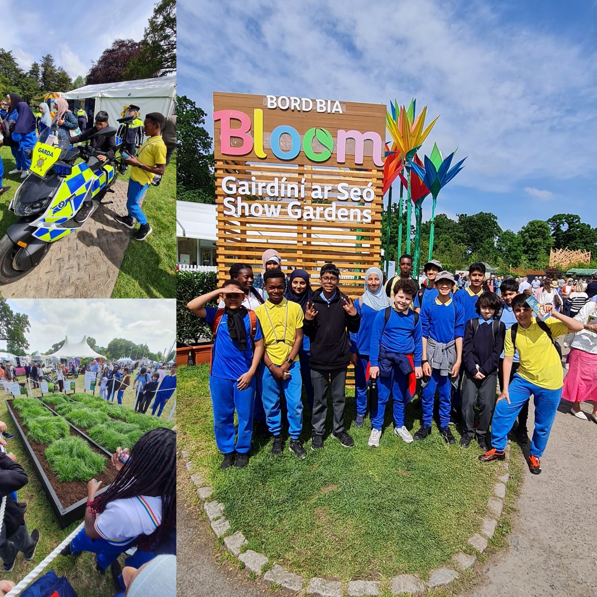 NDMNS's tweet photo. 6th Gorm+some 6th Óir students had a great day @BordBiaBloom in the Phoenix Park. Thanks to @AgriAware for a great talk on agriculture. We saw cows, sheep, bees, planted seeds, had fun with our friends&amp; saw great show gardens all whilst having an ice-cream + enjoying the😊🙌 https://t.co/0Eh0dCmU1k