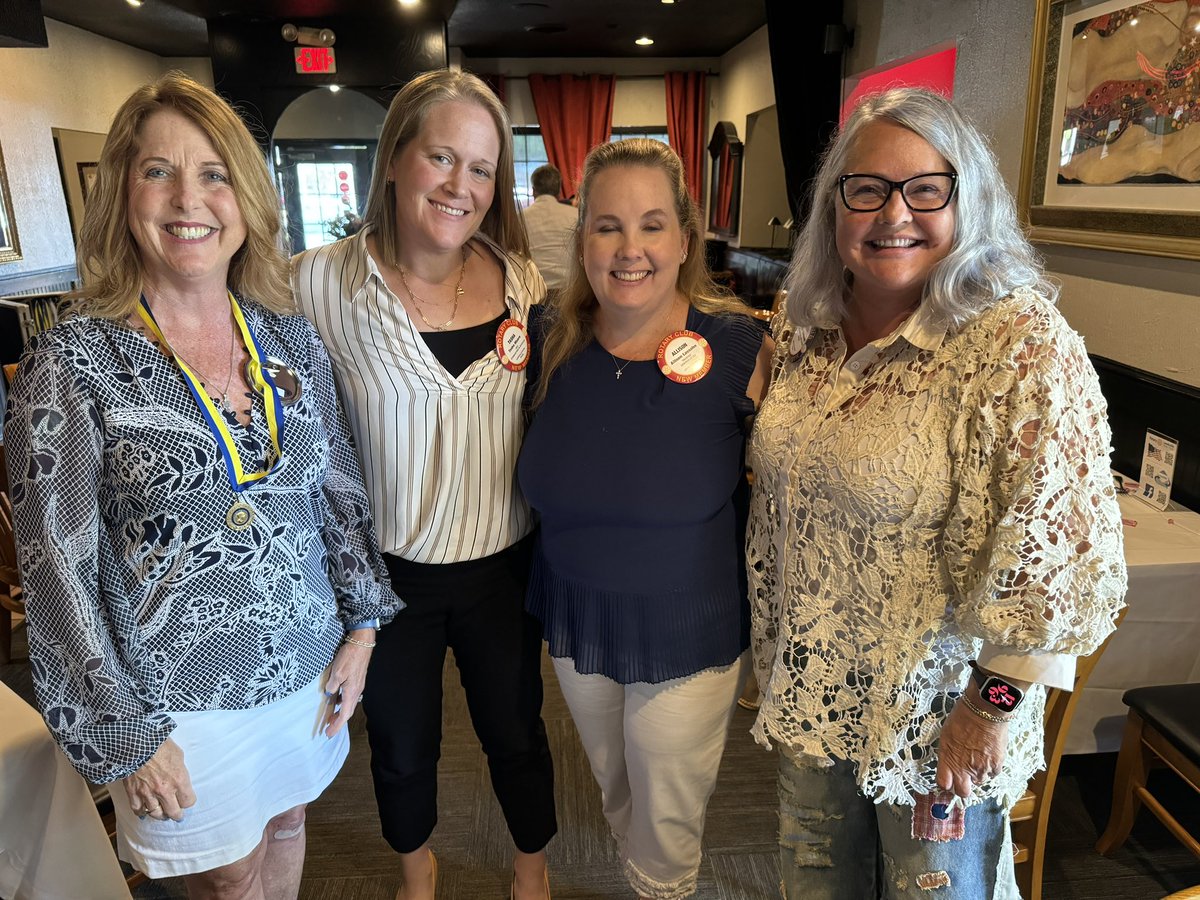 KrondaForTexas's tweet photo. Congratulations to Lewisville Noon Rotaryโs newest members Allison Lassahn (Lewisville ISD Trustee) and Tasha Moore (CEO of Communities in Schools of North Texas). I look forward to serving with these amazing women. #RotariansAtWork https://t.co/goscpQVDb7