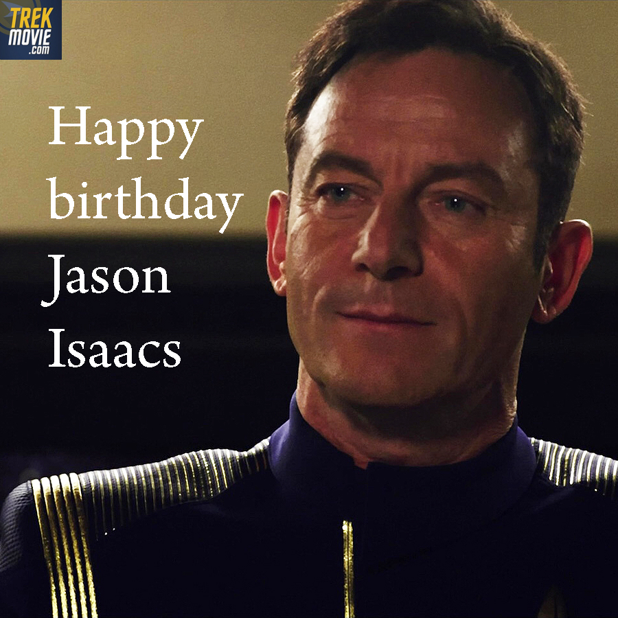 TrekMovie's tweet photo. Wishing a happy birthday to Jason Isaacs, who played the duplicitous and fascinating Captain Gabriel Lorca on the first season of #StarTrekDiscovery. 
#TheOA #HarryPotter #BlackHawkDown #ThePatriot #StarWarsRebels #TheDeathofStalin #goodsamcbs https://t.co/1QIE8q6s0A