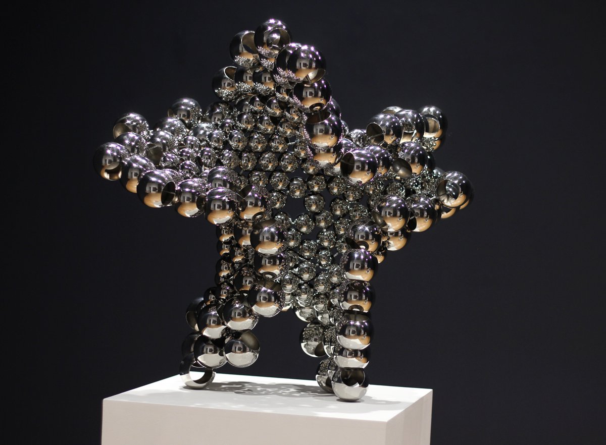 Excited to introduce the woven stainless steel sculptures by Waterloo based Sharl G. Smith in our middle gallery for the month of June.  More info &amp; images here: bit.ly/3VdoB6f  #sculpture