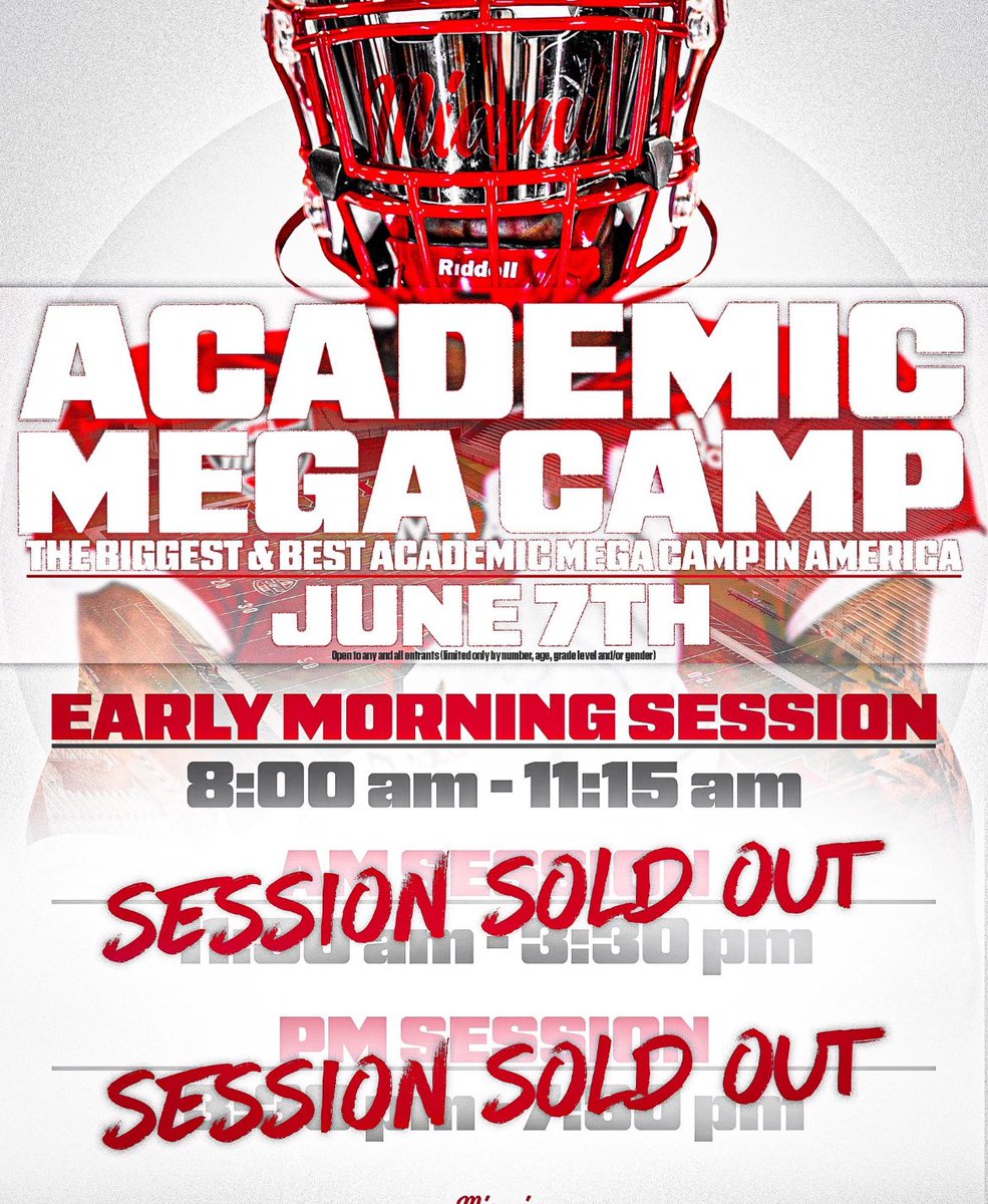 Stephen Michael Phillips (@sphillips_34) on Twitter photo I will be competing at the Miami (Ohio) Mega Camp tomorrow! I will be in session 1 from 8:00 to 11:15.
<a href="/GACFBRecruits/">GAC Football Recruits</a> <a href="/CoachGatorTKO/">Coach Gator Browning</a> I will be competing at the Miami (Ohio) Mega Camp tomorrow! I will be in session 1 from 8:00 to 11:15.
<a href="/GACFBRecruits/">GAC Football Recruits</a> <a href="/CoachGatorTKO/">Coach Gator Browning</a>