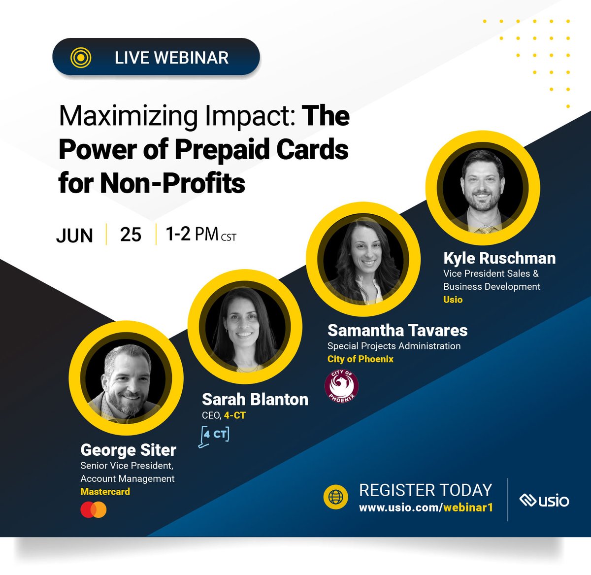 usioinc's tweet photo. Register at https://t.co/qmvSF1up6h. Hear directly from these top executives and discover how they are navigating the complexity of disbursements within the non-profit landscape. #prepaid #fintech #nonprofit #mastercard #usio https://t.co/TCyiNjH5U3