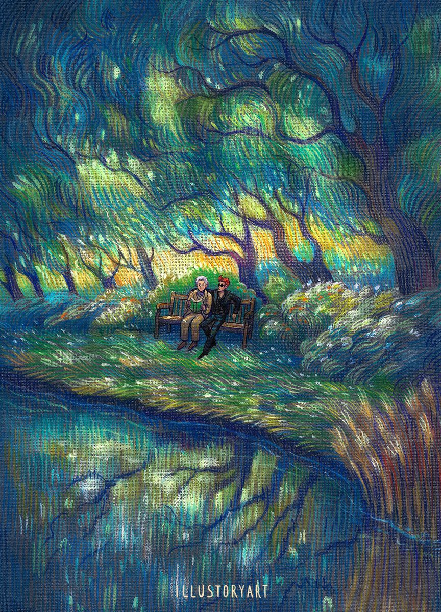 illustoryart's tweet image. Being by your side is the only heaven I ever dreamed of.
❤️‍🩹
#goodomens #ineffablehusbands #artbook