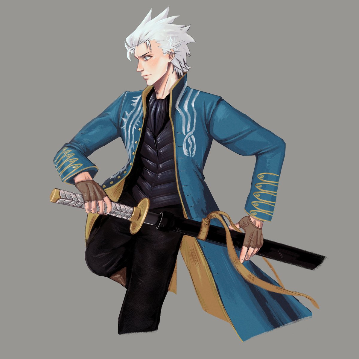 Vergil for @GuyWhoCanDraw_'s Marvel vs Capcom collab! ✨  #devilmaycry #デビルメイクライ