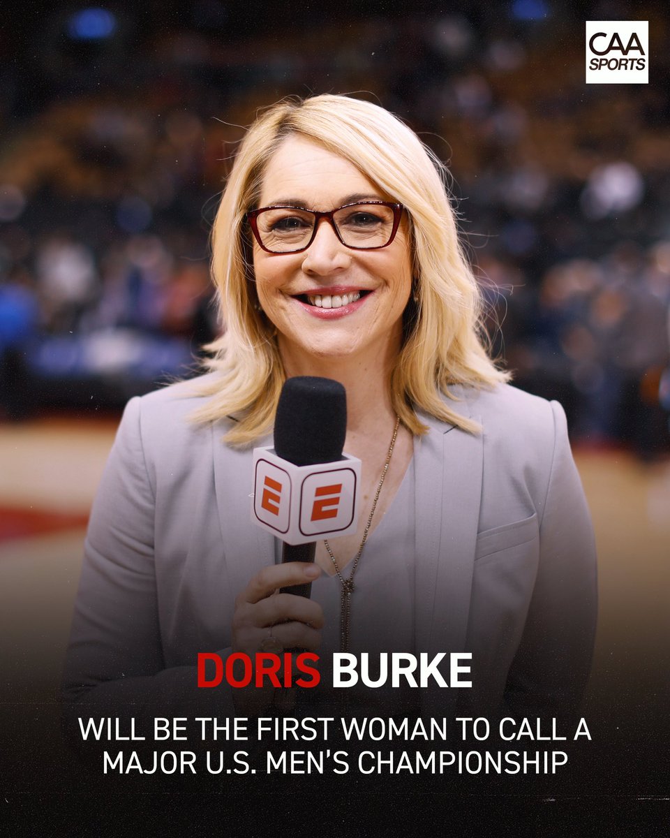 caa_sports's tweet photo. Congratulations to client Doris Burke, who makes history tonight with the NBA Finals on ESPN as the first woman to call a major Men’s Championship on TV https://t.co/1nXf9Z4vIh