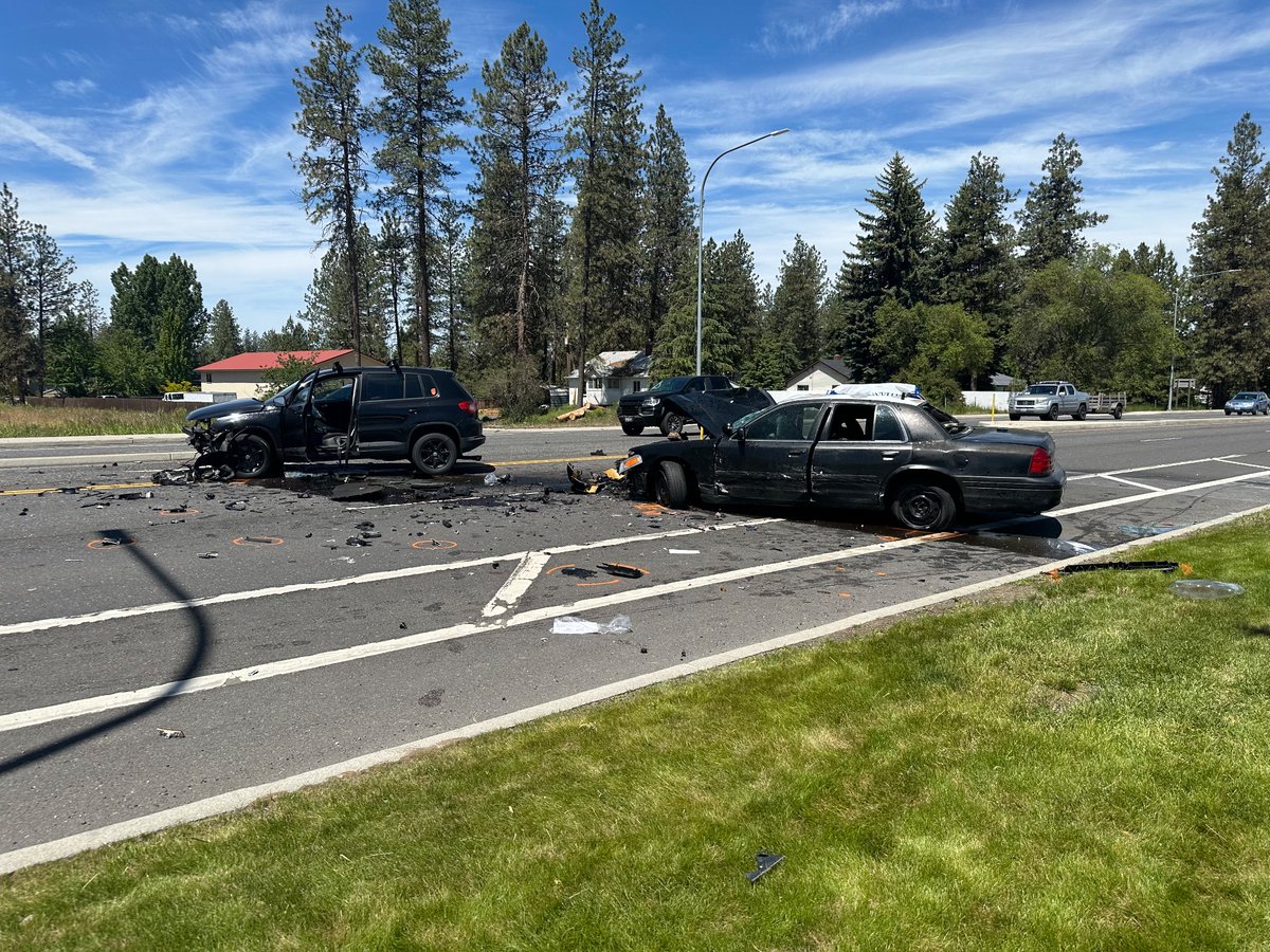 Nathan Hyun (@nathan_hyun) on Twitter photo #BREAKING Car crash in North Spokane closes part of Highway 2 by North 40 Outfitters. WSP tell us two people are seriously injured.
We’re working to learn more from WSP <a href="/KREM2/">KREM 2 NEWS</a> #BREAKING Car crash in North Spokane closes part of Highway 2 by North 40 Outfitters. WSP tell us two people are seriously injured.
We’re working to learn more from WSP <a href="/KREM2/">KREM 2 NEWS</a>