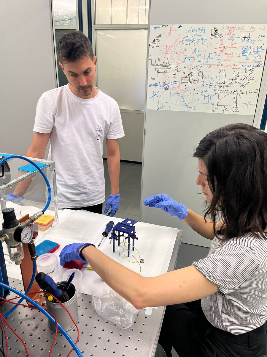 ABx3Lab's tweet photo. It's been a pleasure to receive the visit of Sol in our labs! She came directly from Sevilla to spend two weeks full of perovskite memristors, single crystals and photophysics! 💡🔬Thanks Sol and @MAnayaLab for the visit. Looking forward the next collaboration! 😁 https://t.co/kmgfCMYGor