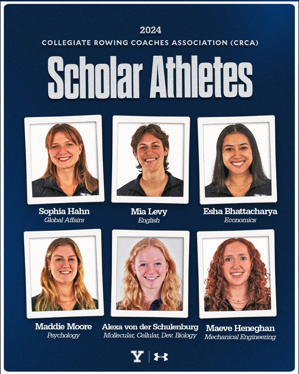 YaleWCrew's tweet photo. Congratulations to our 9โฃ CRCA Scholar Athletes!
๐ | https://t.co/T2NOHVJY0j
#ThisIsYale | #YeahYale https://t.co/vTbTGPuJ0Z
