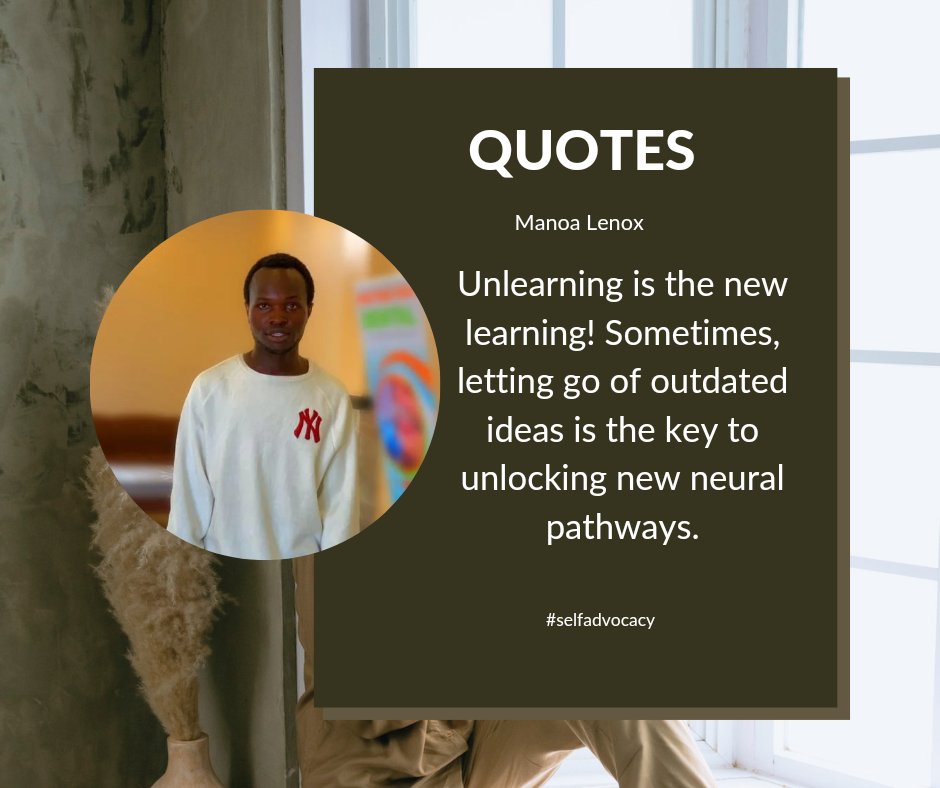 ManoaLenox's tweet photo. #UnlearningIsTheNewLearning #NeuralPathways #InformedPerspective #Selfadvocacy https://t.co/QFfs0z6JD4