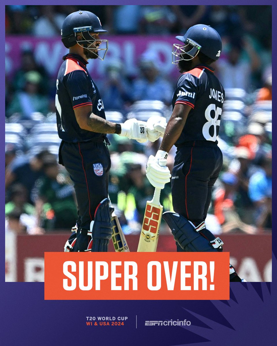cricinfo's tweet photo. DRAMA IN DALLAS!

https://t.co/TPCHfsFZNW | #USAvPAK | #T20WorldCup https://t.co/5Gjyryscvx