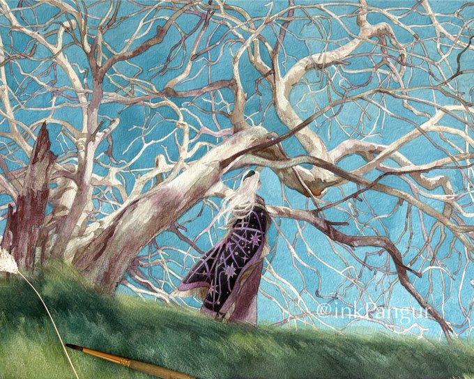 「1girl bare tree」 illustration images(Latest)