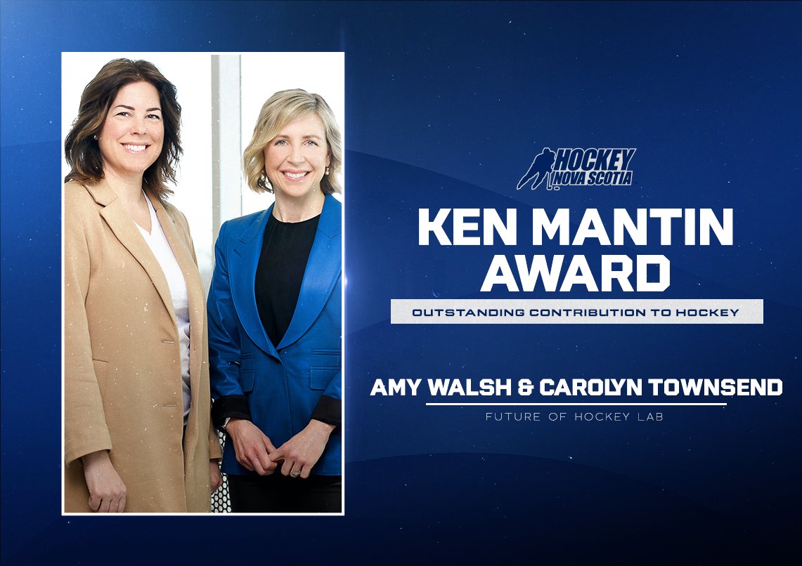 KEN MANTIN AWARD WINNERS 🏆

We're pleased to announce that Future of Hockey Lab co-founders Amy Walsh and Carolyn Townsend are the winners of our 2024 Ken Mantin Award.

Congratulations to Amy and Carolyn!

MORE ➡️ hockeynovascotia.ca/home/future-of…

<a href="/FutureHockeyLab/">Future of Hockey Lab</a> | #nsproud