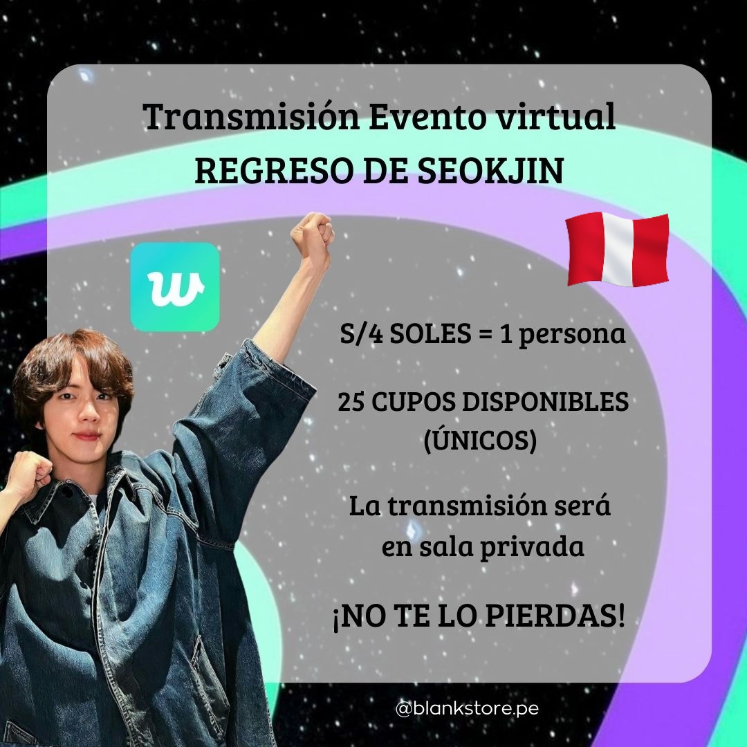 Hola! ARMY estamos abriendo cupos para las personitas que no tengan la membresía y quieran ver cómodamente la transmisión por weverse ✨

LINK DEL FORM: forms.gle/JY9zvZwXbFY4Np…

➥ SOLO 25 CUPOS 💜✅
➥ Info y refes + redes sociales en : blankstore.carrd.co