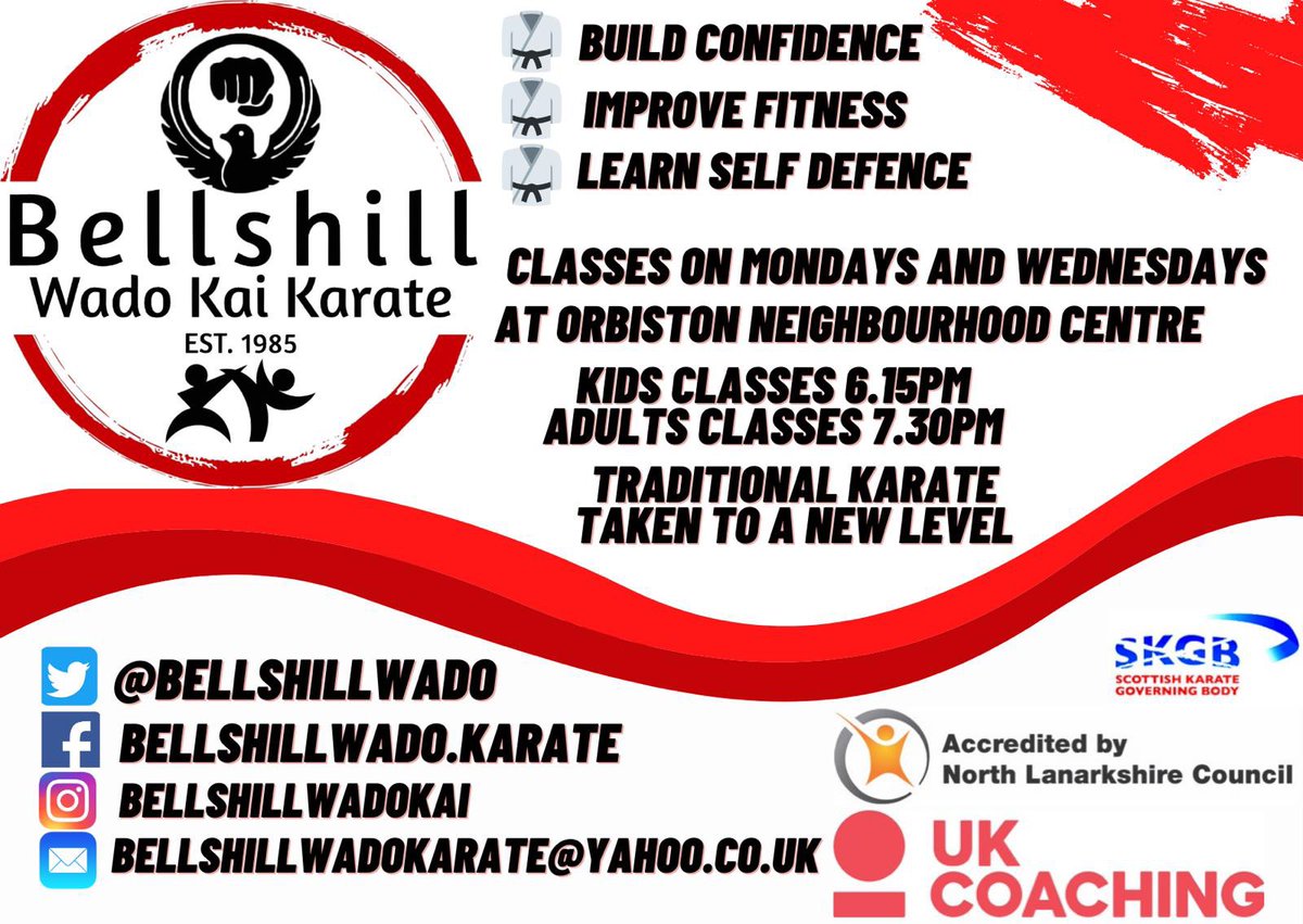 NLASC_Jenny's tweet photo. Massive thank you to Kevin from @BellshillWado for giving up his time to do some fabulous tasters in @JPIIPrimary this week. The kids had a fab time! If anyone is interested in getting involved please check out the social media channels in this flyer for more info!!! https://t.co/4HDVBs7d6t