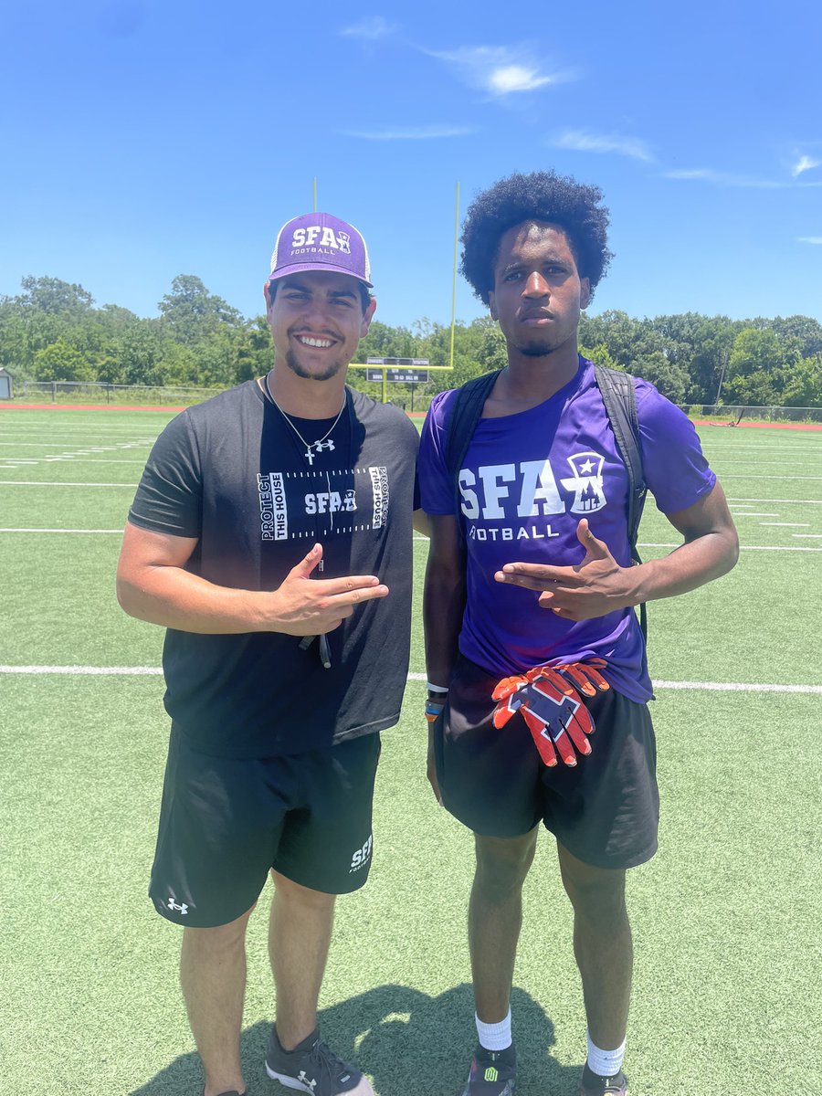 Mcbright_Ndukwe's tweet photo. After a great camp at @SFA_Football  I’m blessed to receive my first D1 offer from them. Thank you @CoachCarthel  and @CoachJChambers for this opportunity 

@BUSHHS_FOOTBALL @Coach_Jthornton @CoachBHardee @DukeP28 @itsmrsaulter2u @gobigrecruiting @One11Recruiting @CoachSBRyan https://t.co/tyAUf2XI6r