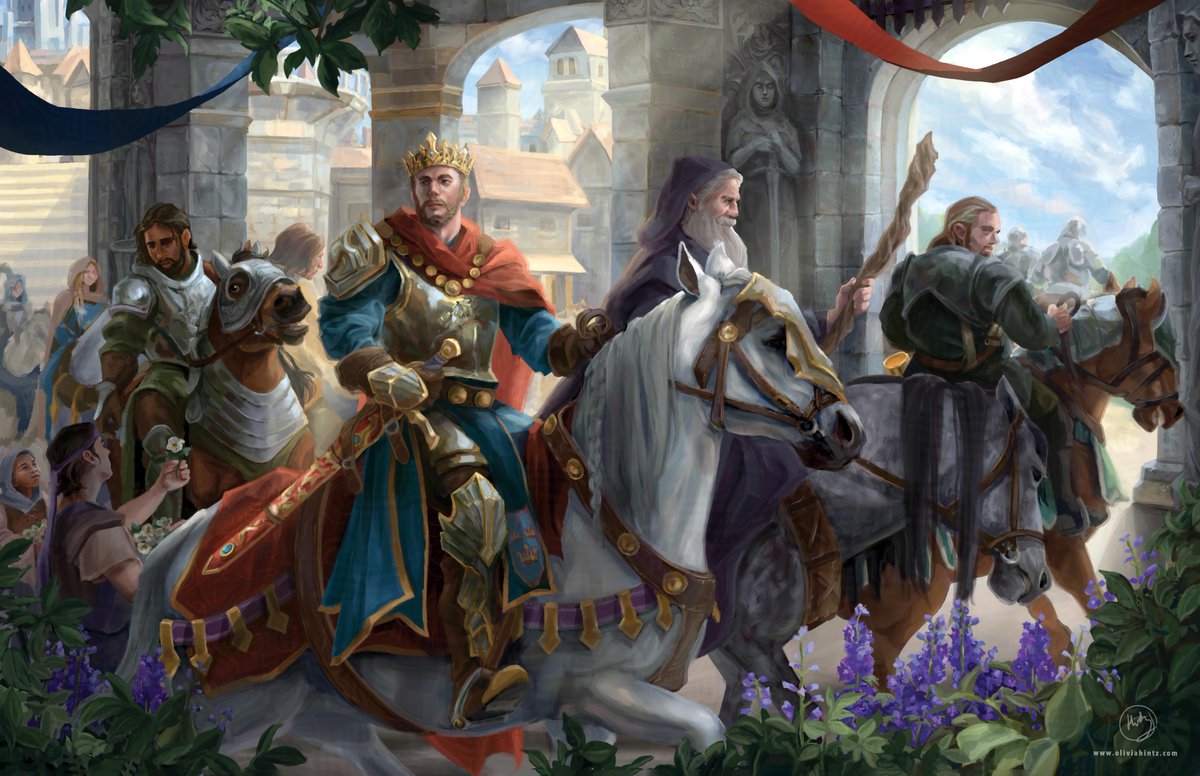 oliviahintz's tweet photo. King Arthur's procession through Camelot for @GallantTrueZine . So excited to finally post this piece!
The leftover sale started yesterday but it’s still on! Head on over if you missed picking up a copy. It truly is a beautiful book.
#fantasyillustration #camelot #kingarthur https://t.co/XGv1NS5ohf