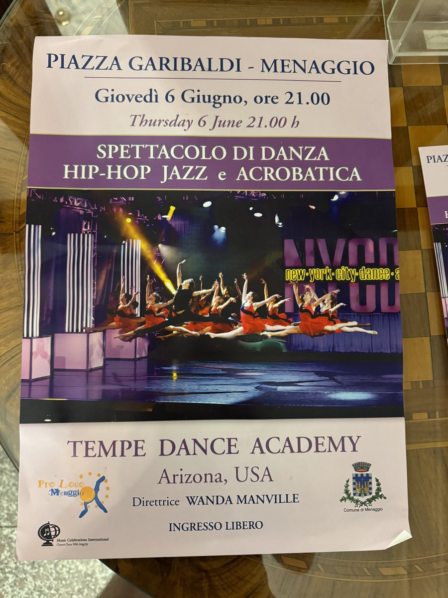 MattVT34's tweet photo. @ClueHeywood Tempe dance troupe in Menaggio, IT tonight and sadly not a single sun devil stiletto on stage. https://t.co/fRMKve7qQi