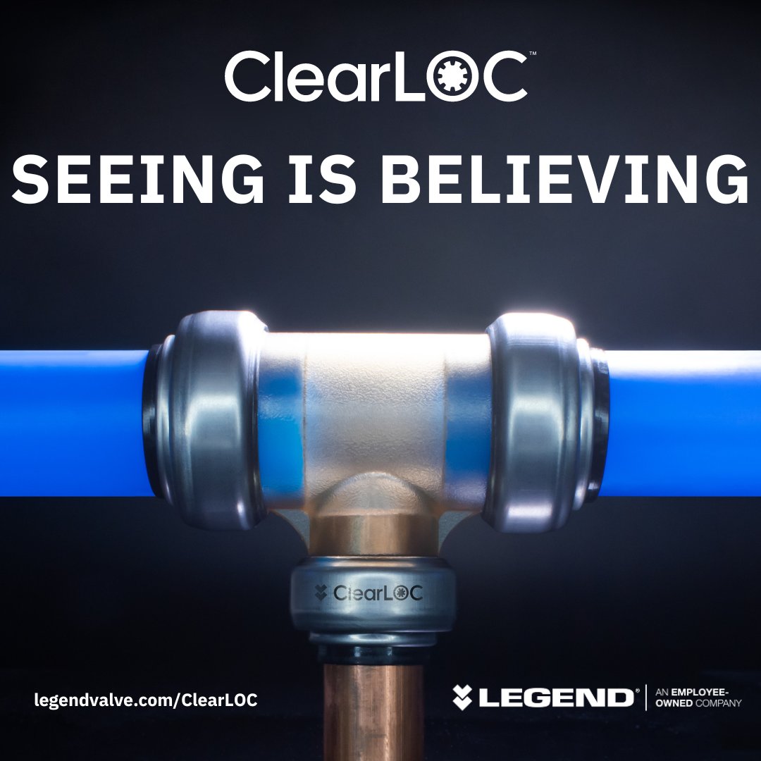LegendValve's tweet photo. Check out our new transparent push-to-connect fitting ClearLOC! Due to the transparent body, you no longer need to measure insertion depths! Making installs up to 50% faster than other fittings! Don't just take our word for it, seeing is believing! #LegendValve #Plumbing #PushFit https://t.co/71u7ELHBC9